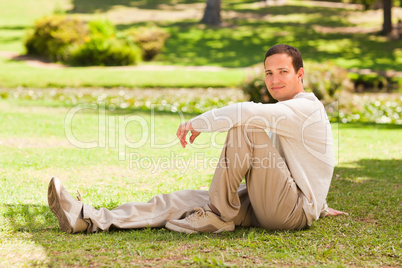 Handsome man in the park