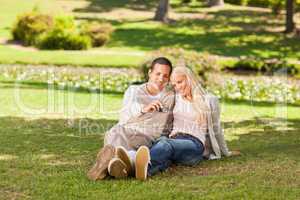 Young couple taking a photo of themselves