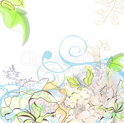 Romantic floral background