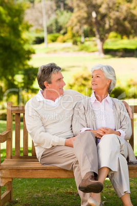 Senior couple on the bench