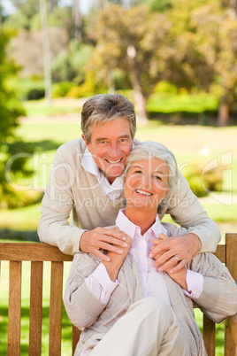 Senior couple on the bench