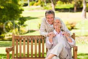 Senior couple on the bench