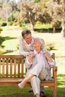 Elderly couple in the park