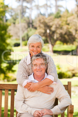 Elderly couple in the park