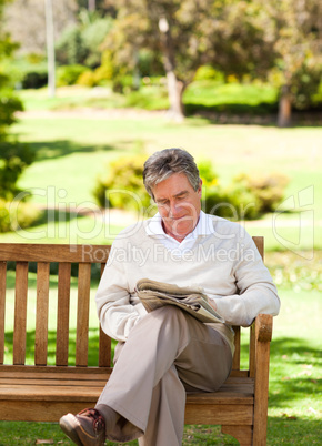 Man reading a newspaper