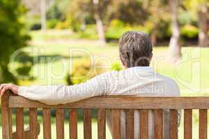 Senior man on the bench