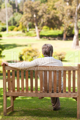 Senior man on the bench