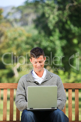 Man working on his laptop