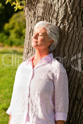 Senior woman in the park