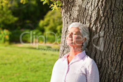 Senior woman in the park