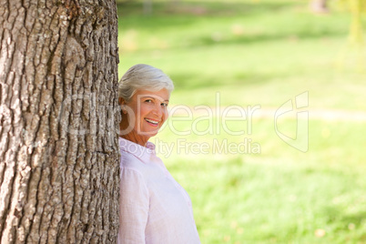 Senior woman in the park