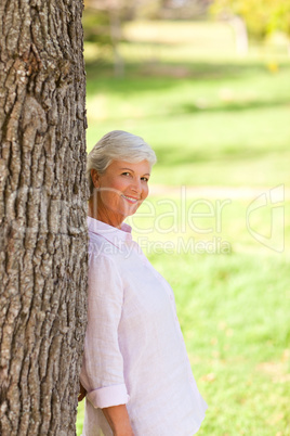 Senior woman in the park