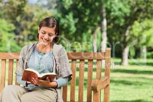 Lovely woman reading