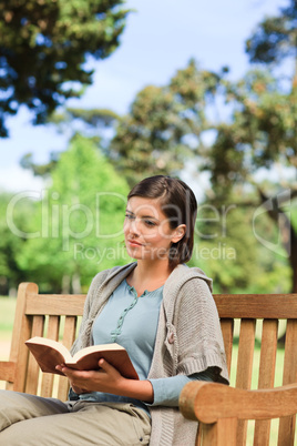 Lovely woman reading