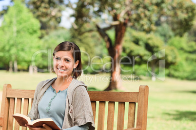 Lovely woman reading