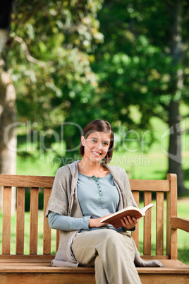 Lovely woman reading