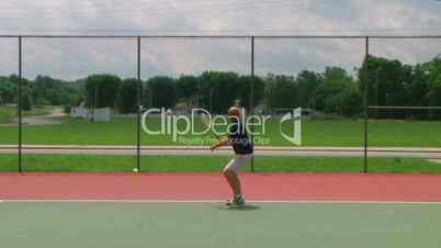 Tennis Player Volleys 03