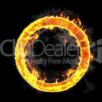 Burning and flame font O letter