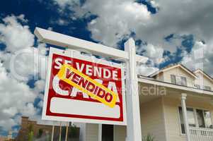 Vendido Se Vende Casa Spanish Real Estate Sign and House
