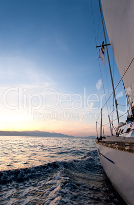 Sailing boat in the sea