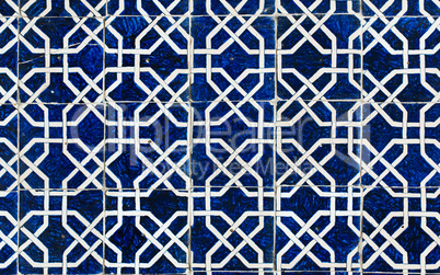 Tiled background, oriental ornaments from Uzbekistan.Tiled backg