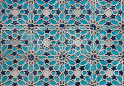 Tiled background, oriental ornaments from Uzbekistan.Tiled backg