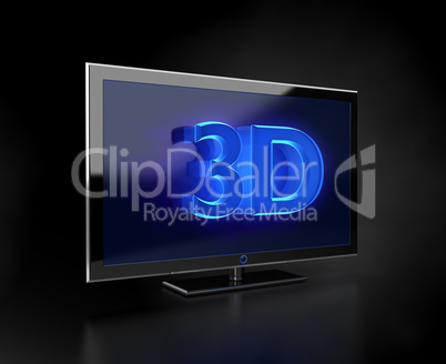 Flat TV - 3D HD concept