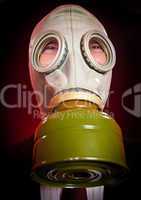 person in a gas mask