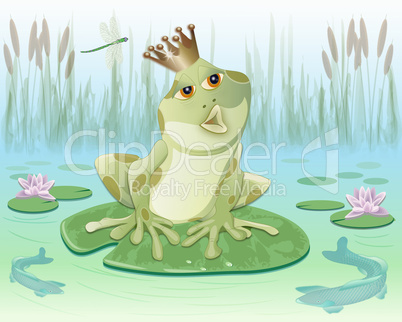 froschkönig im teich