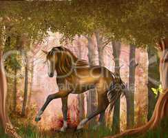 pferd im märchenwald