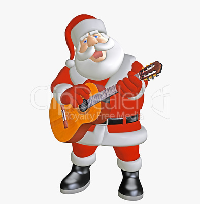 santa mit gitarre