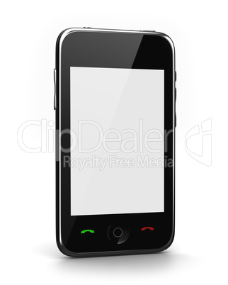 Phone with blank screen for your message