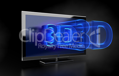 Flat TV - 3D HD concept