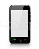 Touch Phone with blank screen front view
