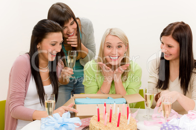 Birthday party - surprised woman celebrate