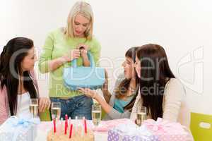 Birthday party - woman getting present