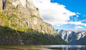 Sognefjord in Norway: Hills and sky