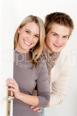 Couple in love - happy at home
