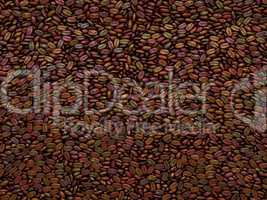 Unsorted Coffee beans texture or background