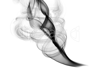 Abstract fume swirls on white