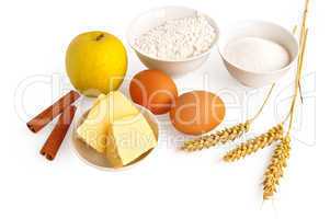 Set of products with stems of wheat