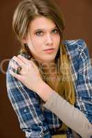 Fashion model - young woman country style