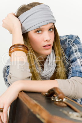 Fashion model - young woman country style