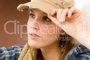 Fashion model - young woman country style
