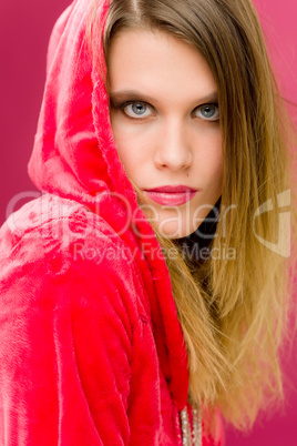 Fashion model - young woman in pink