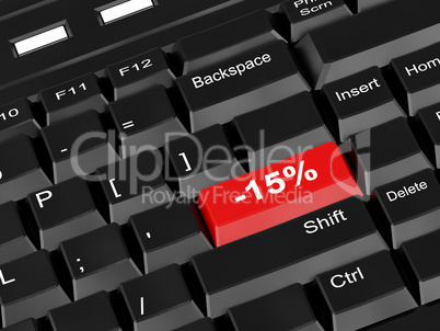 Keyboard - with a fifteen percent