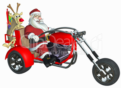 santa auf motorrad