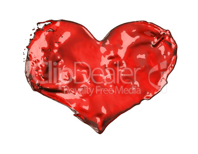 Love and Romance: Red liquid heart