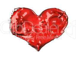 Love and Romance: Red liquid heart