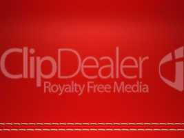 Red horizontal stitched leather background